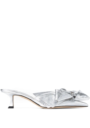 Jimmy Choo 50mm Staz mules - Silver