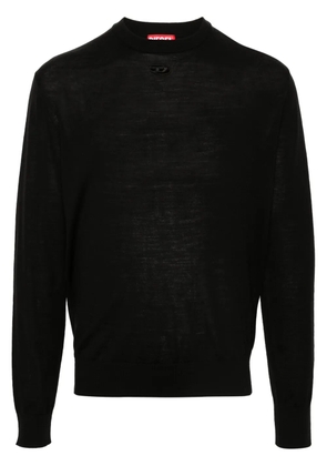 Diesel Oval-D embroidered sweater - Black