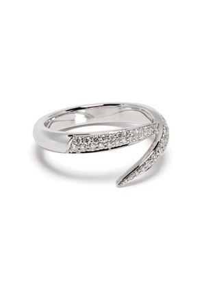 Shaun Leane 18kt white gold diamond Single Interlock ring - Silver