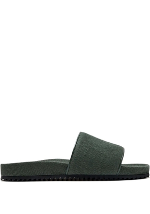 Frescobol Carioca textured-band slide sandals - Green
