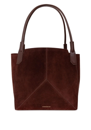 Victoria Beckham logo-detail leather tote bag - Brown