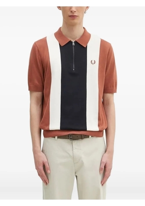 Fred Perry panelled cotton polo shirt - Orange