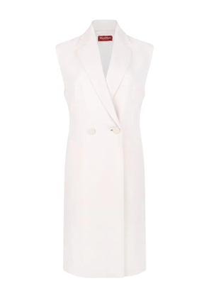 Max Mara double-breasted sleeveless coat - White