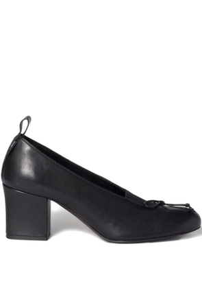 Miu Miu 65mm bow-detail block-heel pumps - Black