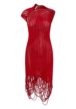 Ferragamo asymmetric mini dress - Red