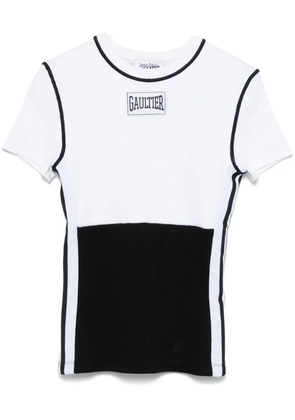 Jean Paul Gaultier logo-patch T-shirt - Black