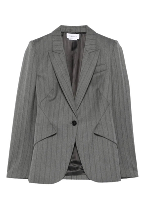 Alexander McQueen pinstripe single-breasted jacket - Grey