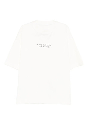 HAMZA slogan-print T-shirt - White