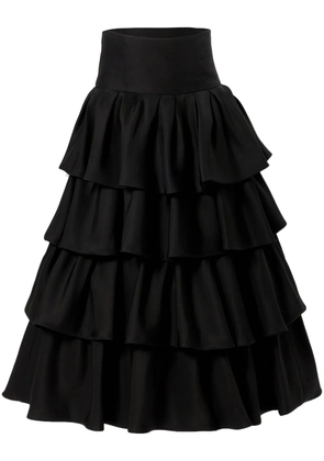 Carolina Herrera tiered midi skirt - Black