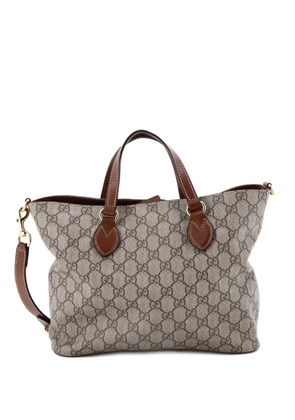 Gucci Pre-Owned Convertible Soft GG Coated Canvas with Leather Small tote bag - Brown