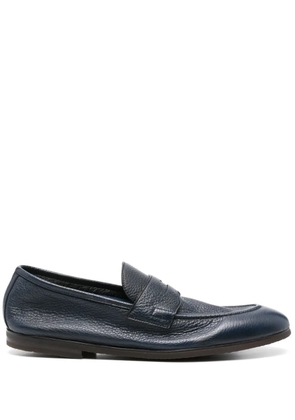 Barrett pebbled-texture loafers - Blue