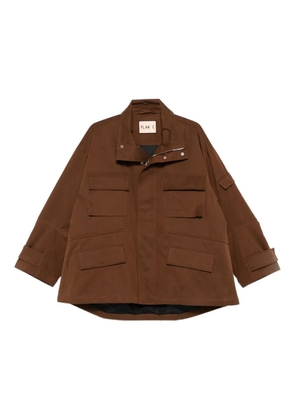 Plan C Delave twill military jacket - Brown