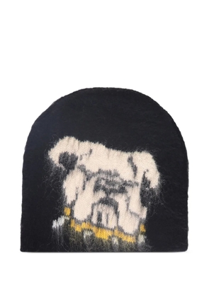 MARKET intarsia knit beanie - Black