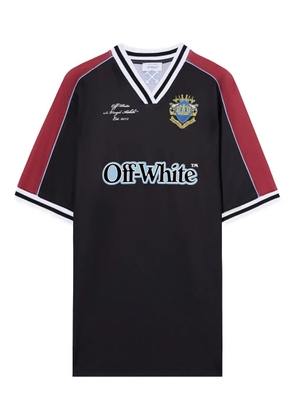 Off-White v-neck soccer mini dress - Black