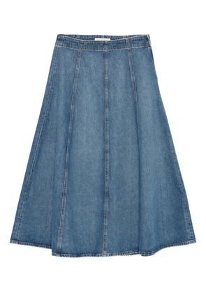 Ulla Johnson Uma panelled denim midi skirt - Blue