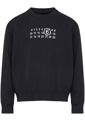 MM6 Maison Margiela Numbers-motif sweatshirt - Black