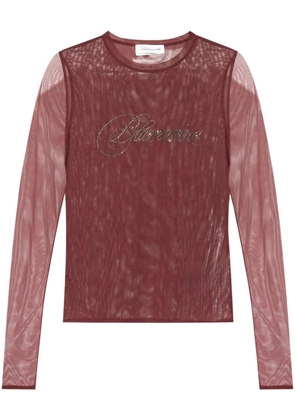 Blumarine logo-embellished top - Red