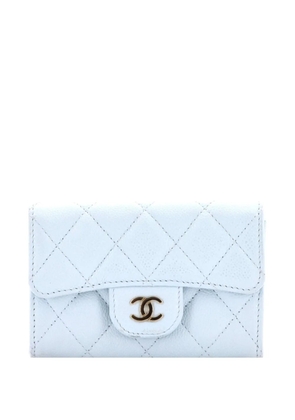 CHANEL Pre-Owned Classic Flap Case Quilted Caviar card holder - Blue
