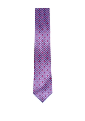 Ferragamo heart-print tie - Red
