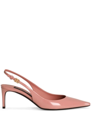 Dolce & Gabbana DNA 60mm polished slingback pumps - Pink