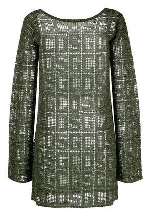 GCDS monogram-knit minidress - Green