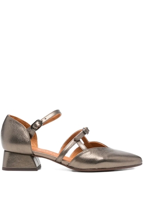 Chie Mihara 35mm buckle-strap pointed-toe pumps - Brown