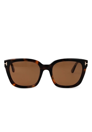 TOM FORD Eyewear square-frame tortoiseshell sunglasses - Brown