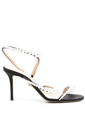 MACH & MACH 80mm faux-pearl sandals - Black