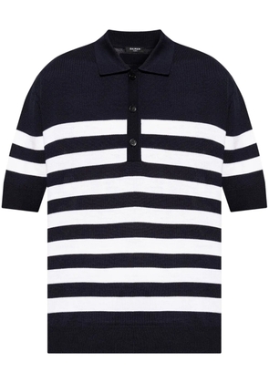 Balmain striped polo shirt - Blue