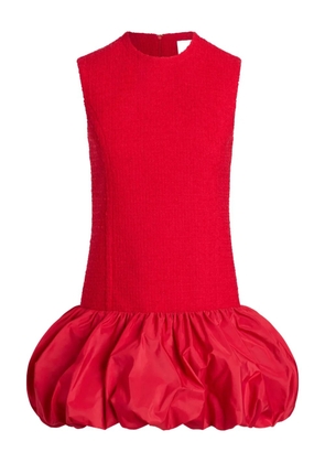 Patou tweed bubble-hem dress - Red