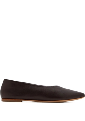 STAUD Alba leather ballet flats - Brown