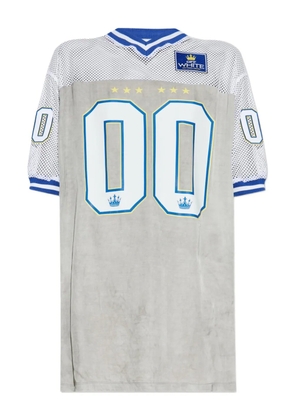 Off-White mesh-insert jersey dress - Grey