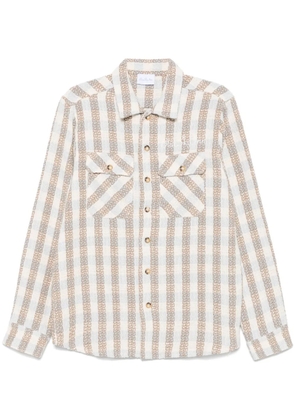 BLUE SKY INN bouclé long-sleeve shirt - Brown