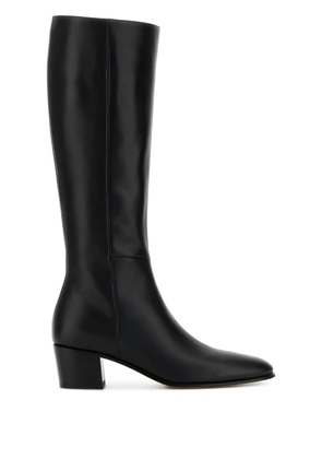 Gianvito Rossi 50mm Lyell leather block-heel boots - Black