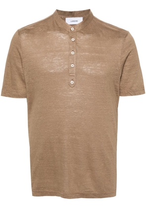 Lardini fine-knit slub T-shirt - Neutrals
