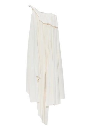 Alexander McQueen asymmetric midi dress - Neutrals