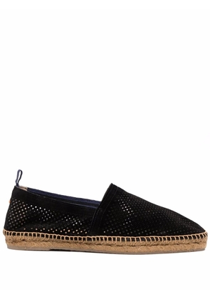 Castañer perforated leather espadrilles - Black