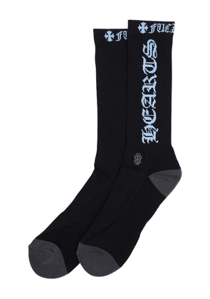 Chrome Hearts Fuck You logo socks - Black