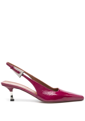 Paris Texas 60mm patent slingback pumps - Purple