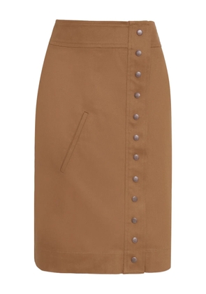 Gloria Coelho pocket-detail button-fastening skirt - Brown