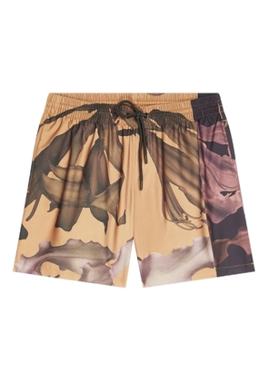 DRIES VAN NOTEN floral-print swim shorts - Yellow