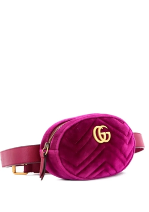 Gucci Pre-Owned GG Marmont Matelasse Velvet belt bag - Purple