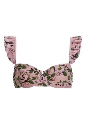 Agua By Agua Bendita Kiwi Wisteria bikni top - Pink