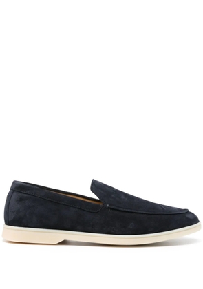 Henderson Baracco logo-embroidered suede loafers - Blue