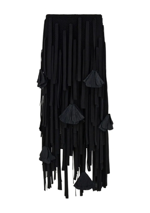Ferragamo tassel-embellished mesh skirt - Black