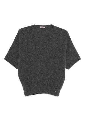 Herno short-sleeve cashmere top - Grey