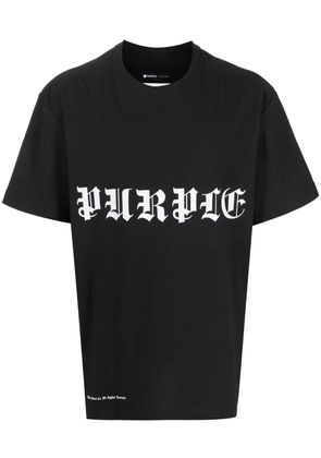 Purple Brand logo print T-shirt - Black