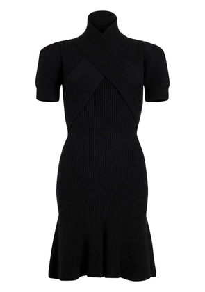 Patou wrap mini dress - Black