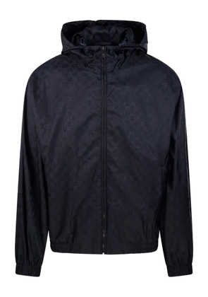 Gucci monogram hooded jacket - Blue