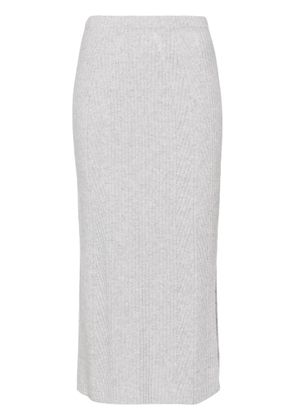 TWINSET lurex ribbed-knit skirt - Grey